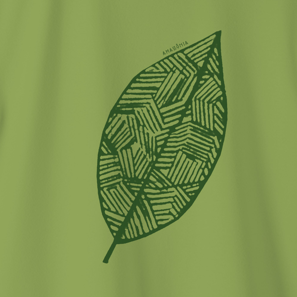 Camiseta Amazônia GRAFISMO FOLHA - VERDE