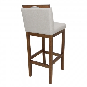 Kit 7 Cadeira para Bancada Banqueta Alta para Balcão Off White Larissa