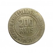 Moeda Brasil 200 Réis 1931 MBC