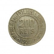 Moeda Brasil 200 Réis 1935 MBC