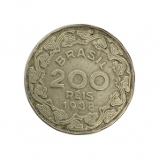 Moeda Brasil 200 Réis 1938 Getúlio Vargas MBC
