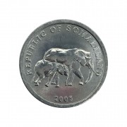 Moeda Somalilândia Fauna 5 Shillings 2005 SOB