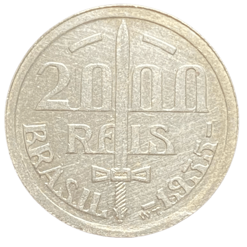 2000 reis 1935 - Prata Caxias