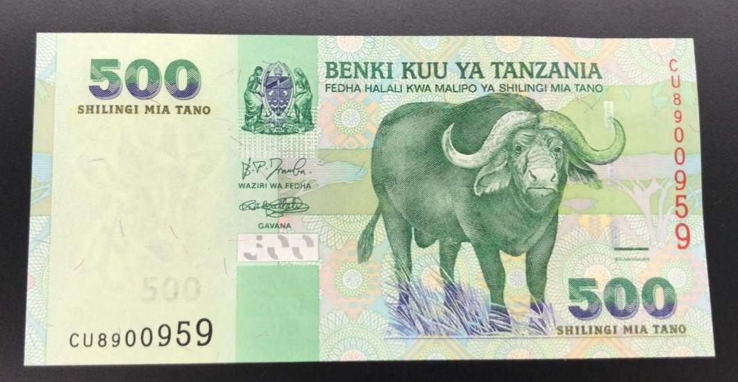 Cédula Tanzânia 500 Shillings FE
