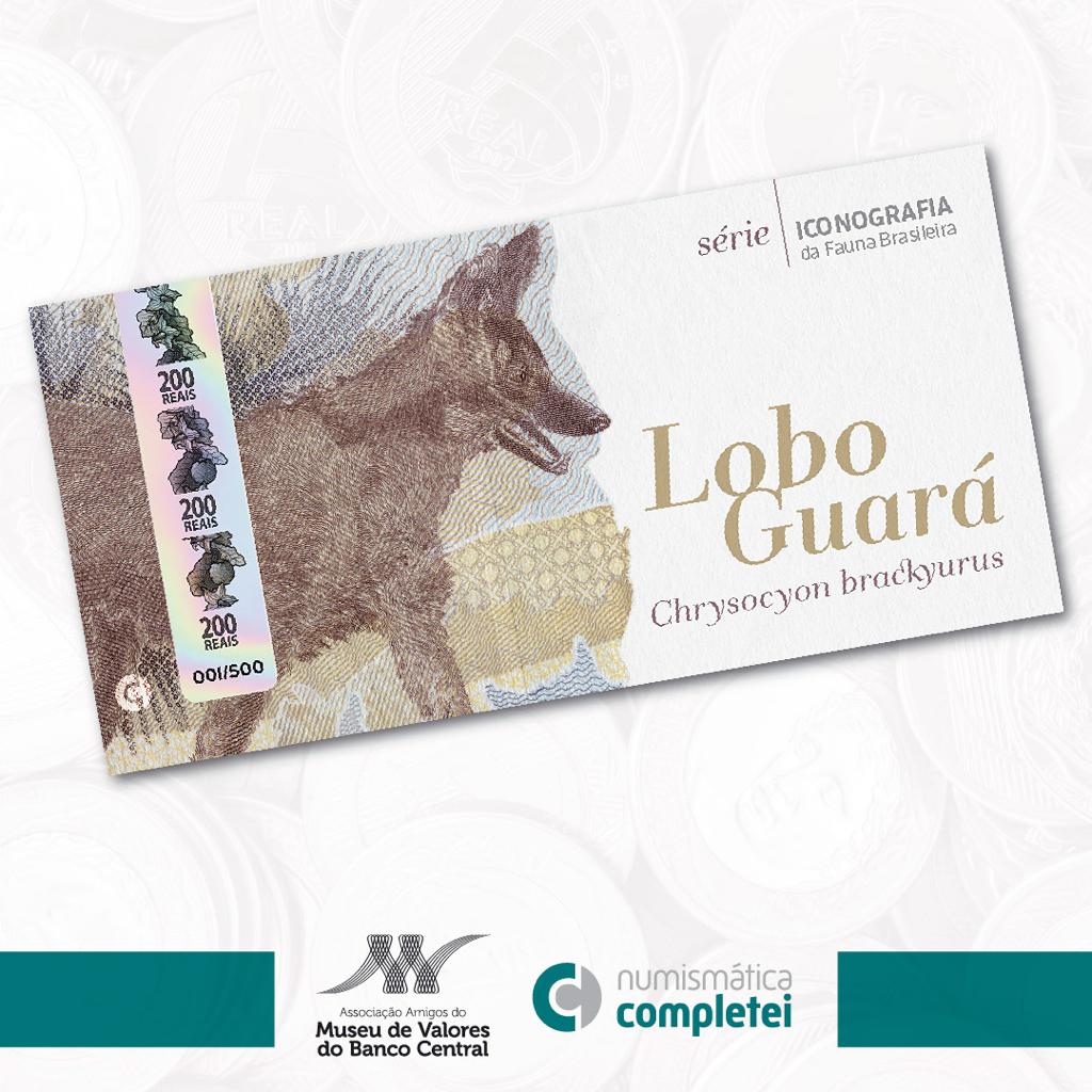 Folder Série Iconografia da Fauna Brasileira Lobo Guará  Oficial AAMV