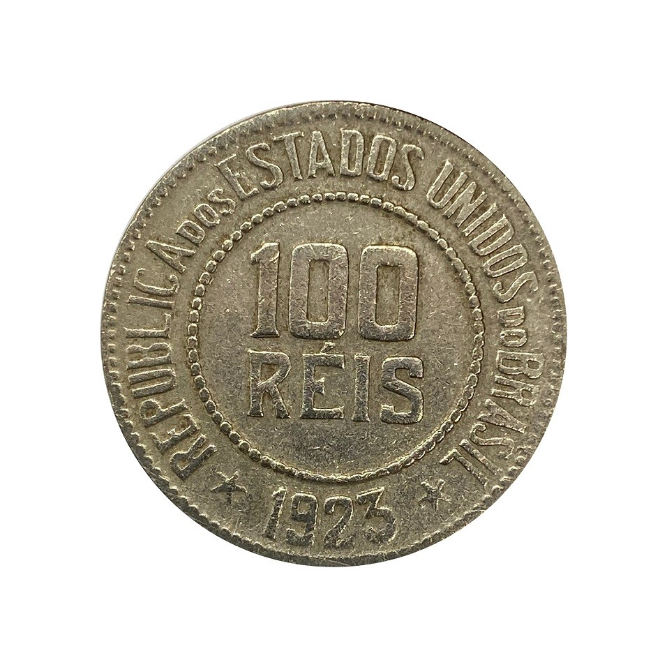 Moeda Brasil 100 Réis 1923 MBC