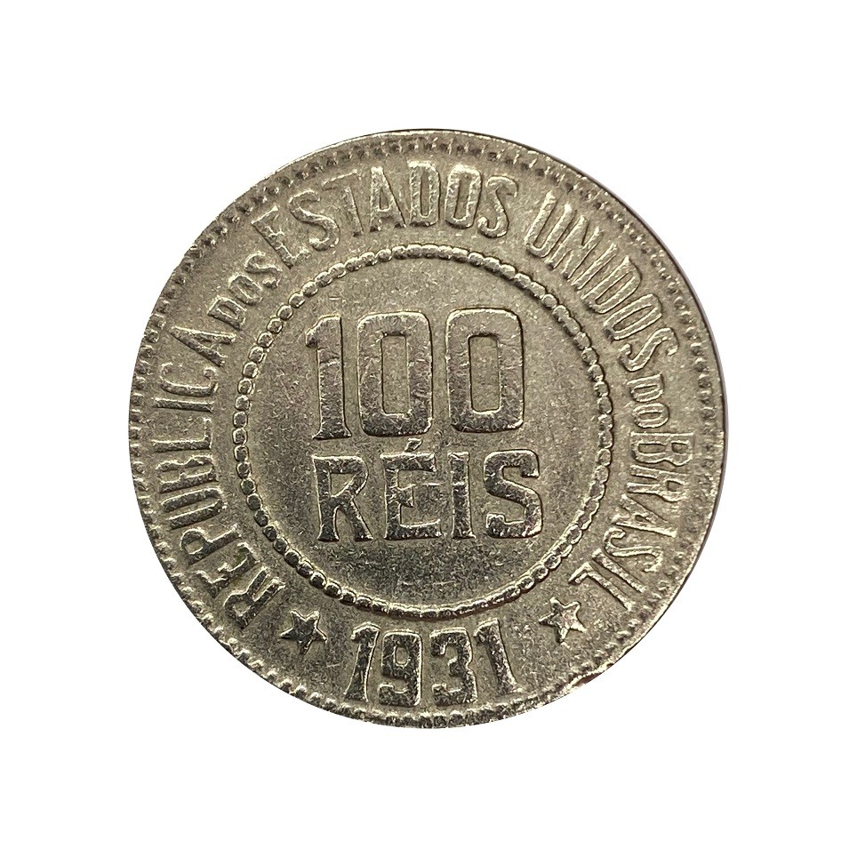Moeda Brasil 100 Réis 1931 MBC