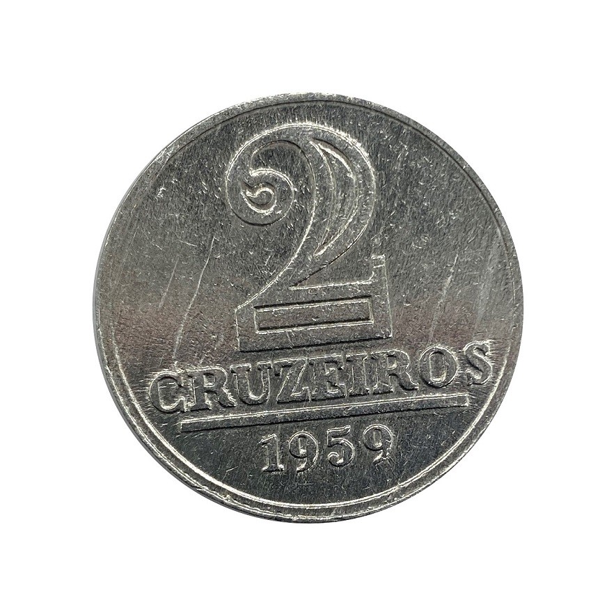 Moeda Brasil 2 Cruzeiros 1959 FC