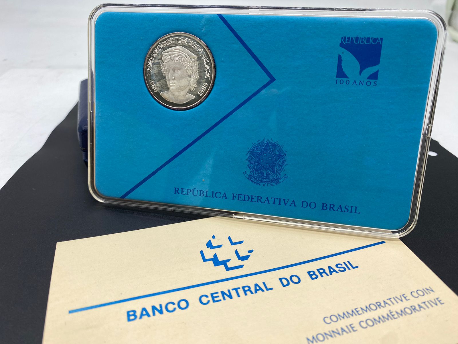 Moeda de Prata 200 Cruzados Novos 1989 Brasil Com Certificado