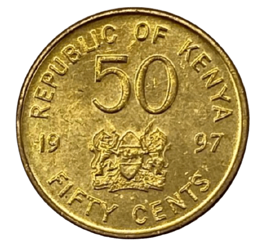 Moeda Quênia 50 Cêntimos 1997 SOB
