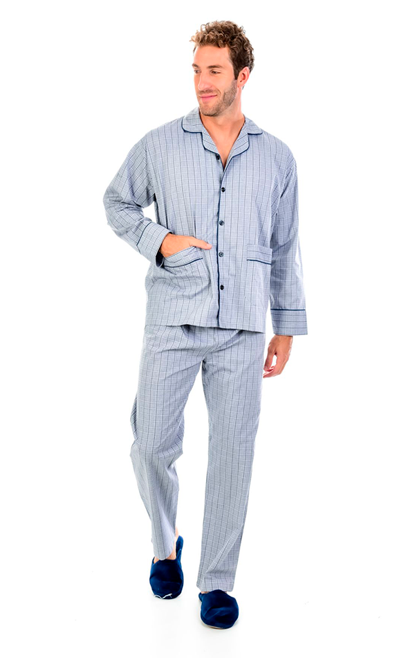 Pijama Masculino com Bolso Longo Xadrez