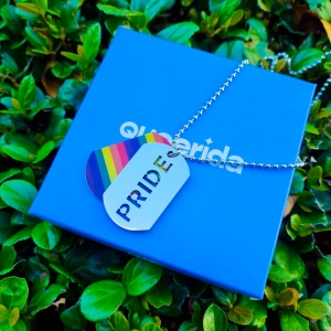 Colar Pride LGBTQIAP+ de aço inox