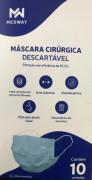 Máscara Cirúrgica Descartável Medway com 10 unidades Cor Azul