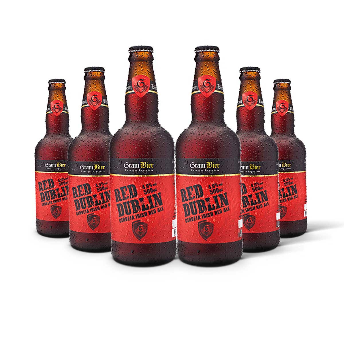 Pack Gram Bier Irish Red Ale Red Dublin 6 cervejas 500ml