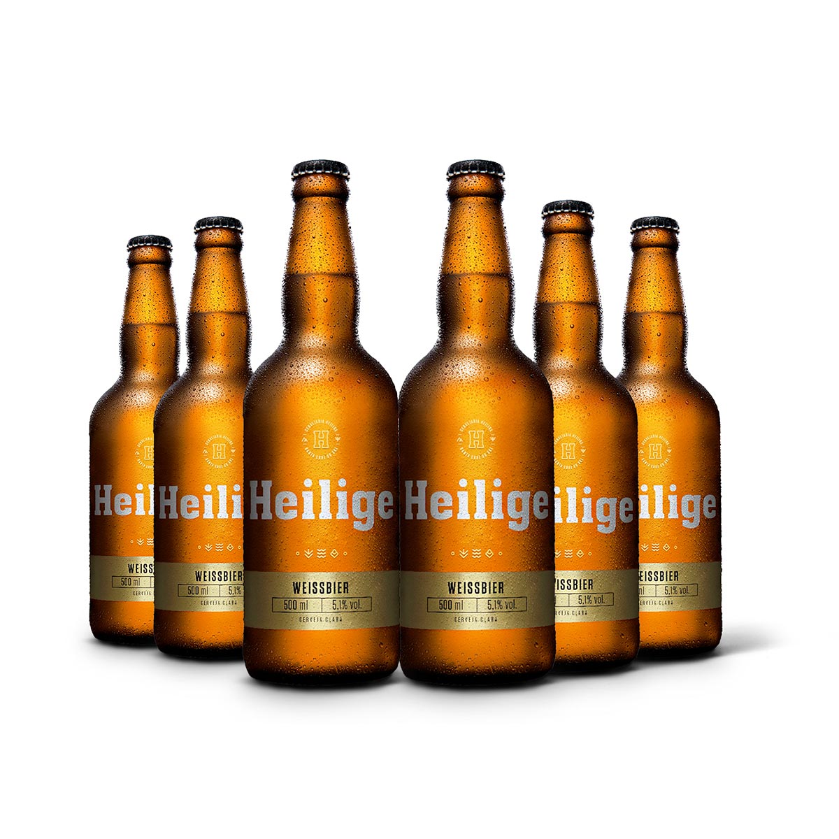 Pack Heilige Weissbier 6 cervejas 500ml  - RS BEER - Cervejas Gaúchas