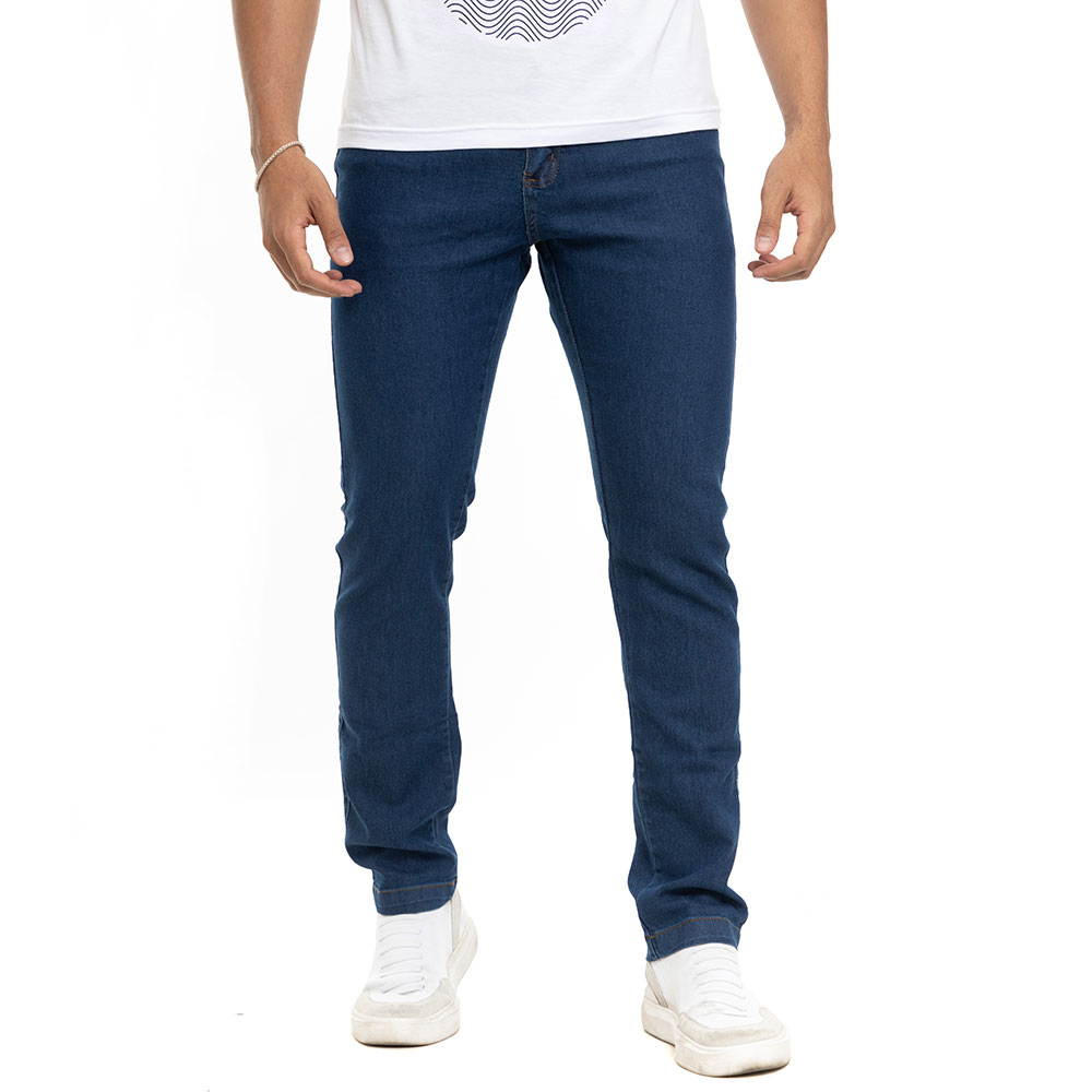 Calça Jeans Masculina Básica Azul Médio Bamborra