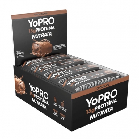 Barra de Chocolate Yopro 55g Nutrata - Display 12 un
