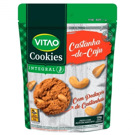Cookie integral sabor castanha-de-caju 200 g - Vitao - 01 un