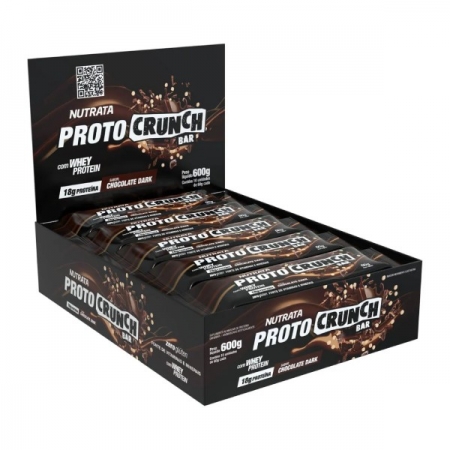 Proto crunch chocolate dark - Display com 10 barras de 60g - Nutrata