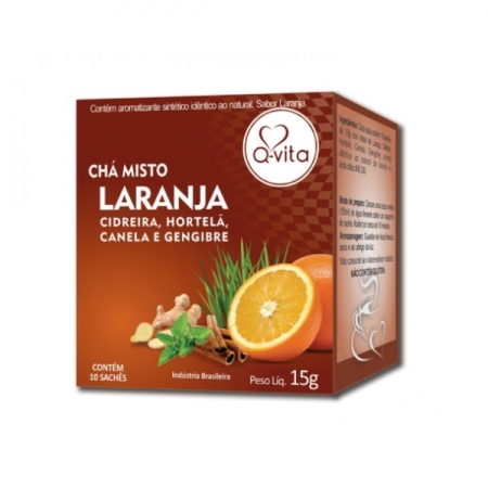 Chá de Gengibre, Laranja e Limão 15g Sachê - Qvita