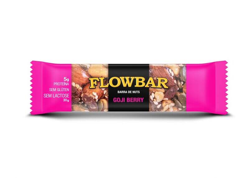 Barra de nuts sabor goji berry 30g - flowbar - caixa com 12 un