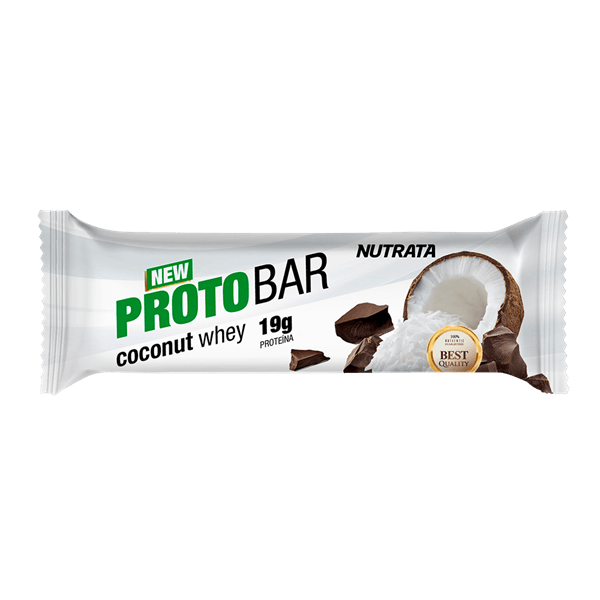 Barra de proteína protobar coconut whey sabor coco 70g - Nutrata - caixa com 08 un