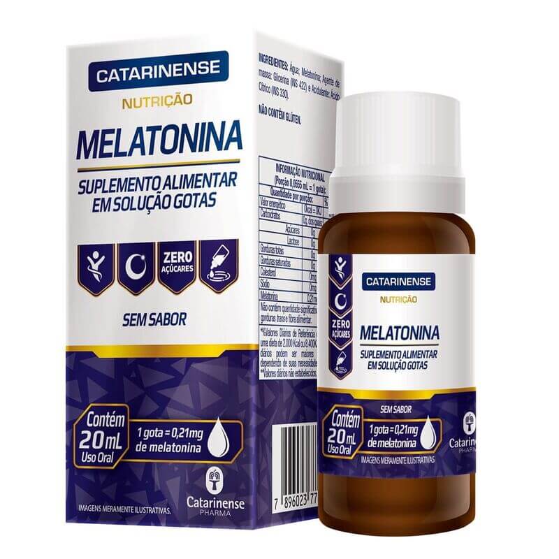 Melatonina sem sabor gotas 20ml - Catarinense