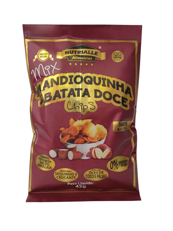 Chips de mandioquinha c/ batata doce mix 40 g - Nutrialle - 01 un