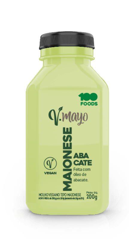 Maionese vegana v-mayo sabor abacate - 100foods
