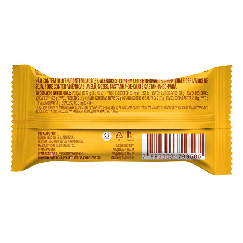 Bombom mini+ sabor amendoim display 16 un 12g - Flormel