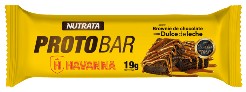Barra de proteína protobar brownie com doce de leite Havanna 70g display - Nutrata
