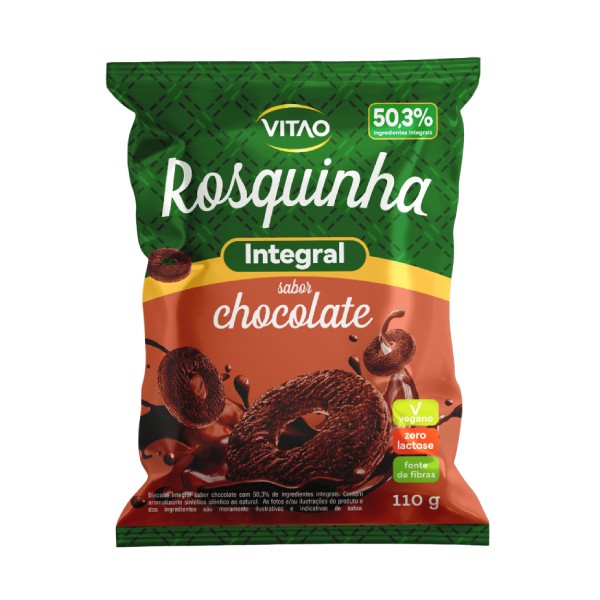Rosquinha Integral sem Lactose Chocolate 110g - Vitao