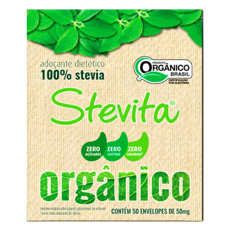 Adoçante stévia Stevita sachê orgânico - Stevita - 01 caixa com 50 sachês