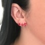Brinco Ear Cuff de Prata 925 Rosa
