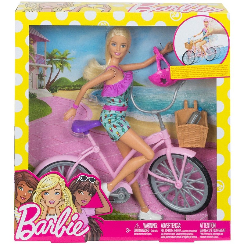 Barbie com Bicicleta - Mattel