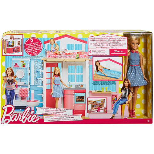 Casa com Boneca Barbie Real - Mattel
