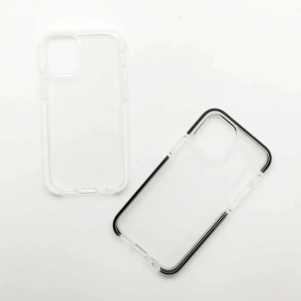 Capa Antichoque Dupla Transparente com Branco Compatível com iPhone 12/12 Pro