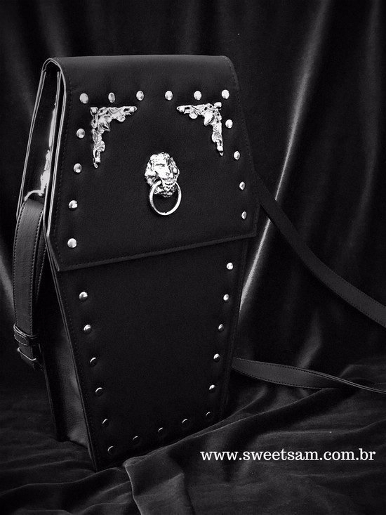 Bolsa Caixão Lady Dark Leather