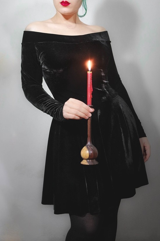 Vestido Gothic Vamp - Pronta Entrega