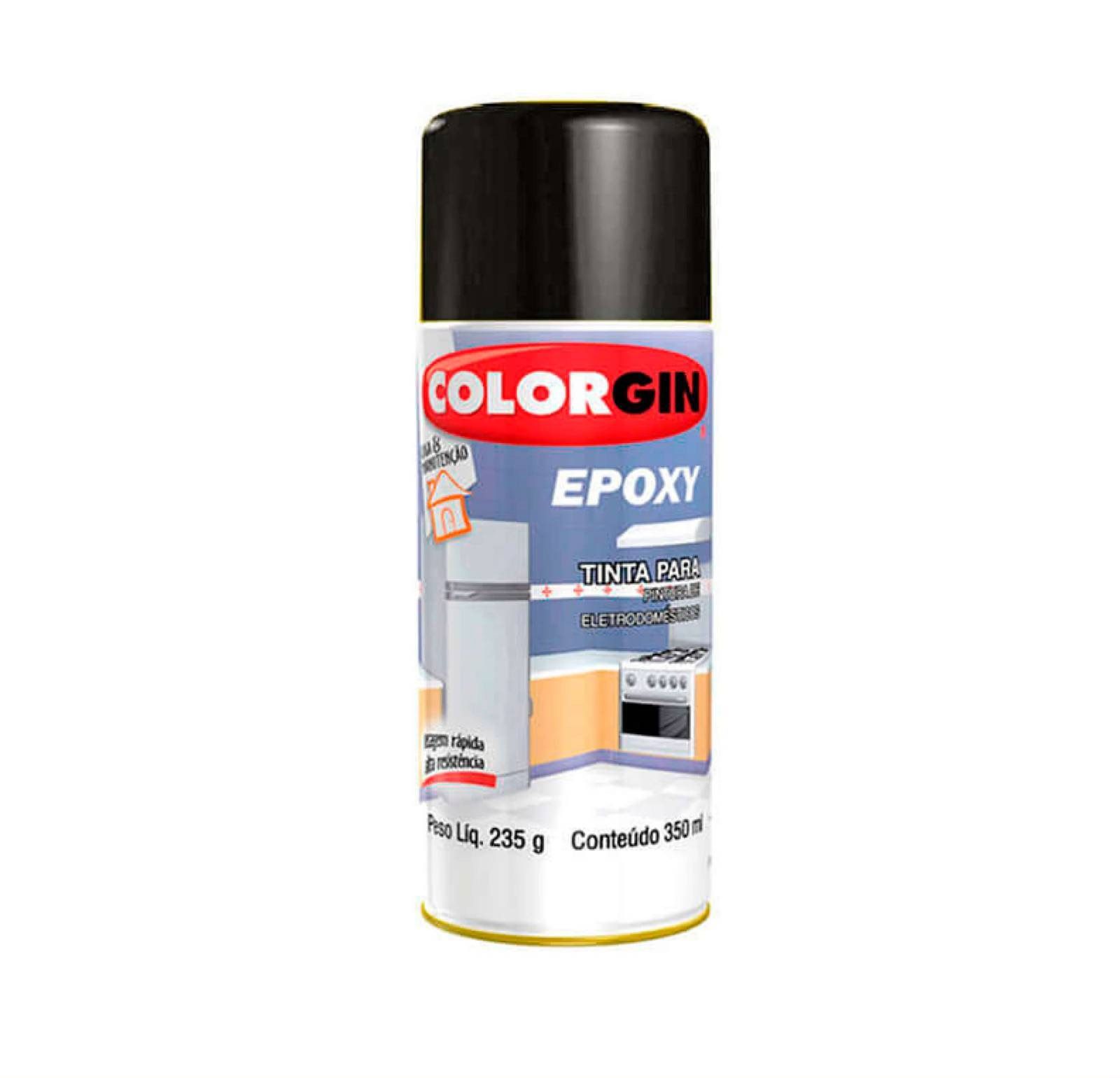 Spray Colorgin Epoxi Preto 853