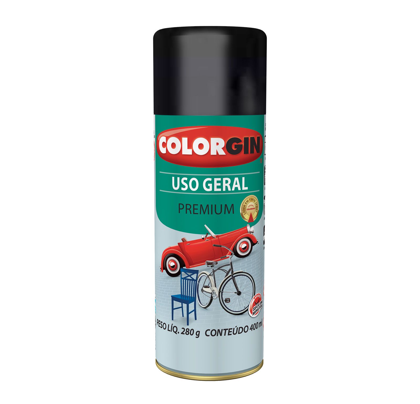 Spray Colorgin Uso Geral Bi Preto 56031