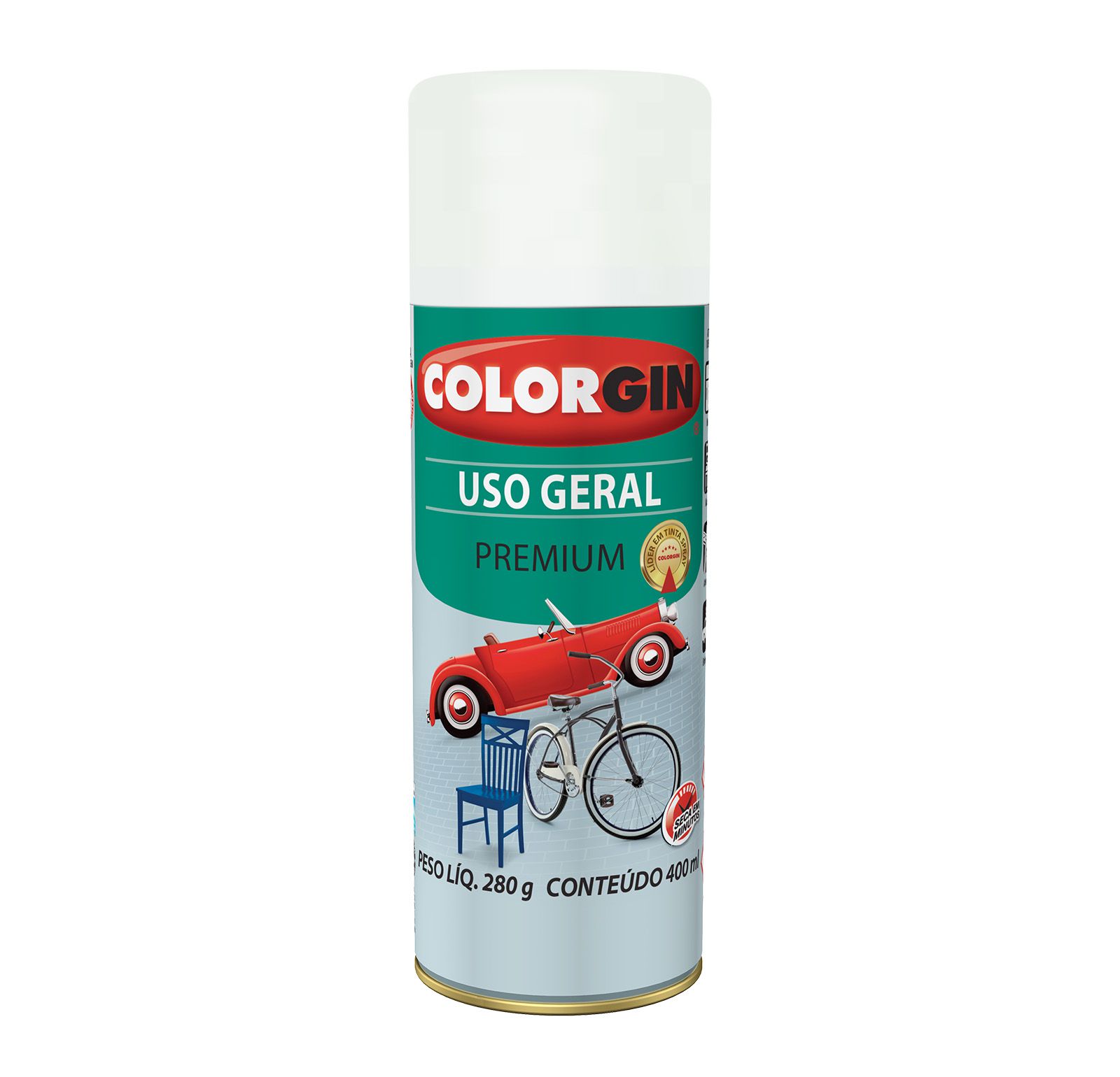 Spray Colorgin Uso Geral Branco Rápido Refrigerador 51001