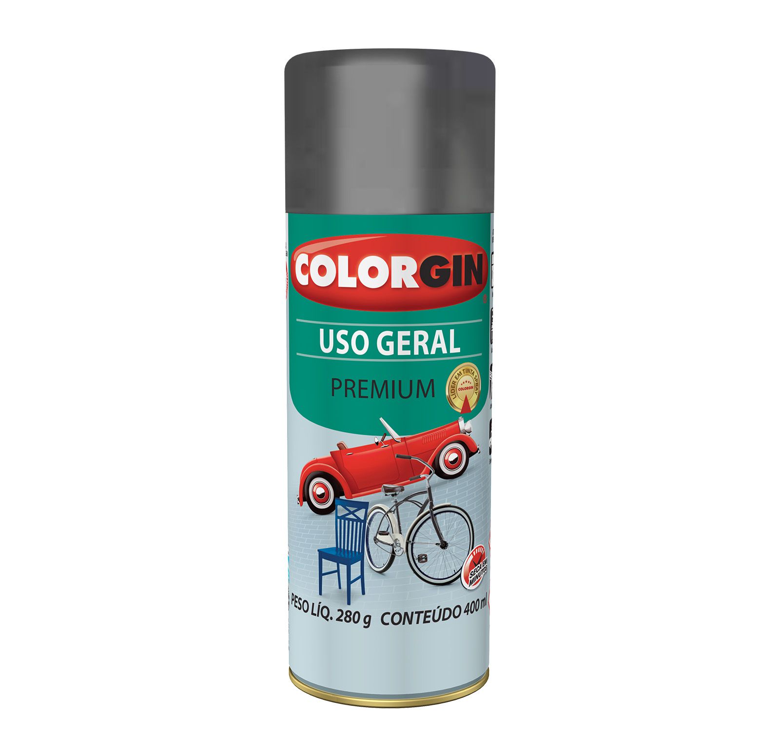 Spray Colorgin Uso Geral Grafite Metalico. 5700
