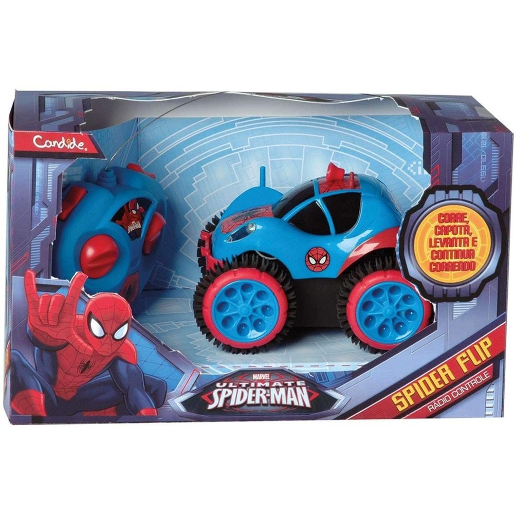 Carro de Controle Remoto - Homem Aranha - Spider Flip - Candide
