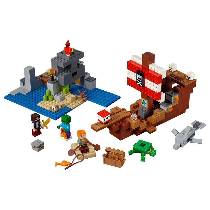 Lego Minecraft - A Aventura do Navio Pirata - 21152