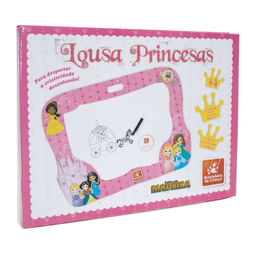 Lousa Princesas - Madeira - Brincadeira de Criança
