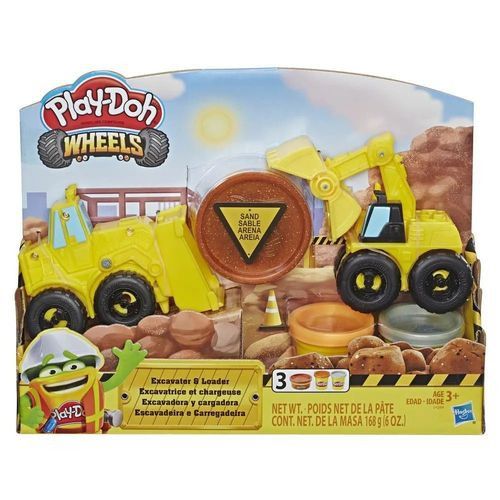 Massinha Play-Doh Wheels - Escavadeira e Carregadeira - Hasbro