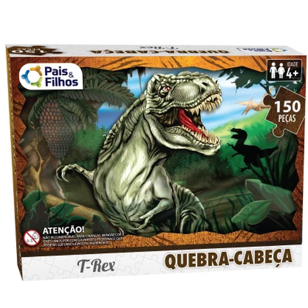 Quebra-Cabeça - T-Rex - 150 peças - Pais e Filhos
