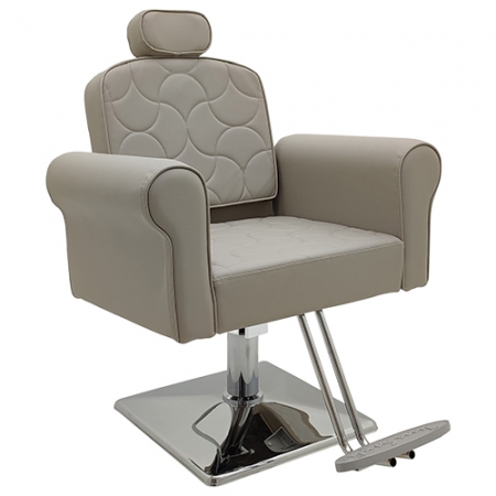 Cadeira Poltrona Catherine Hidraulica Fixa (não reclina) base quadrada em aço cromado