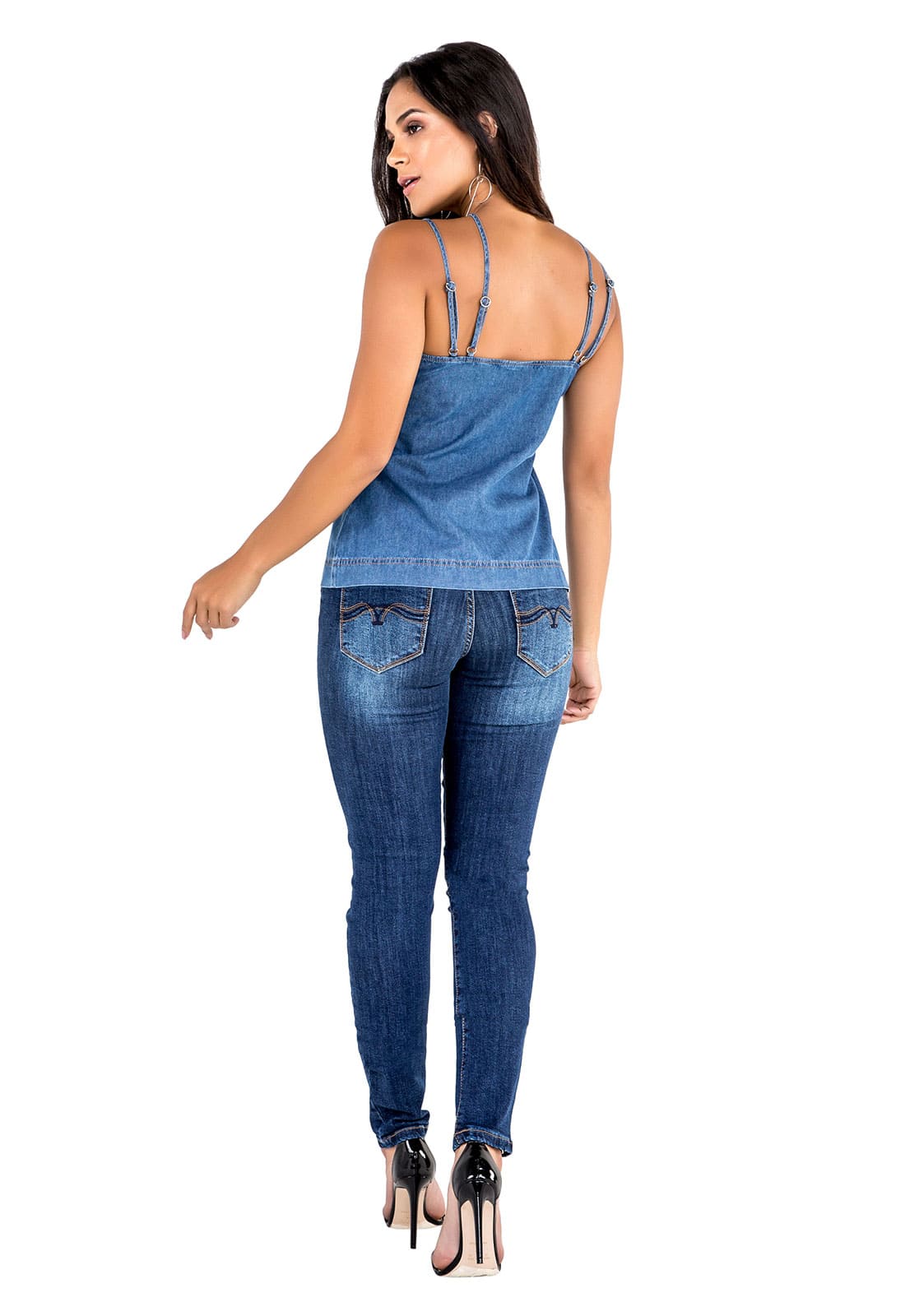 Calça jeans Feminina Skinny Tradicional